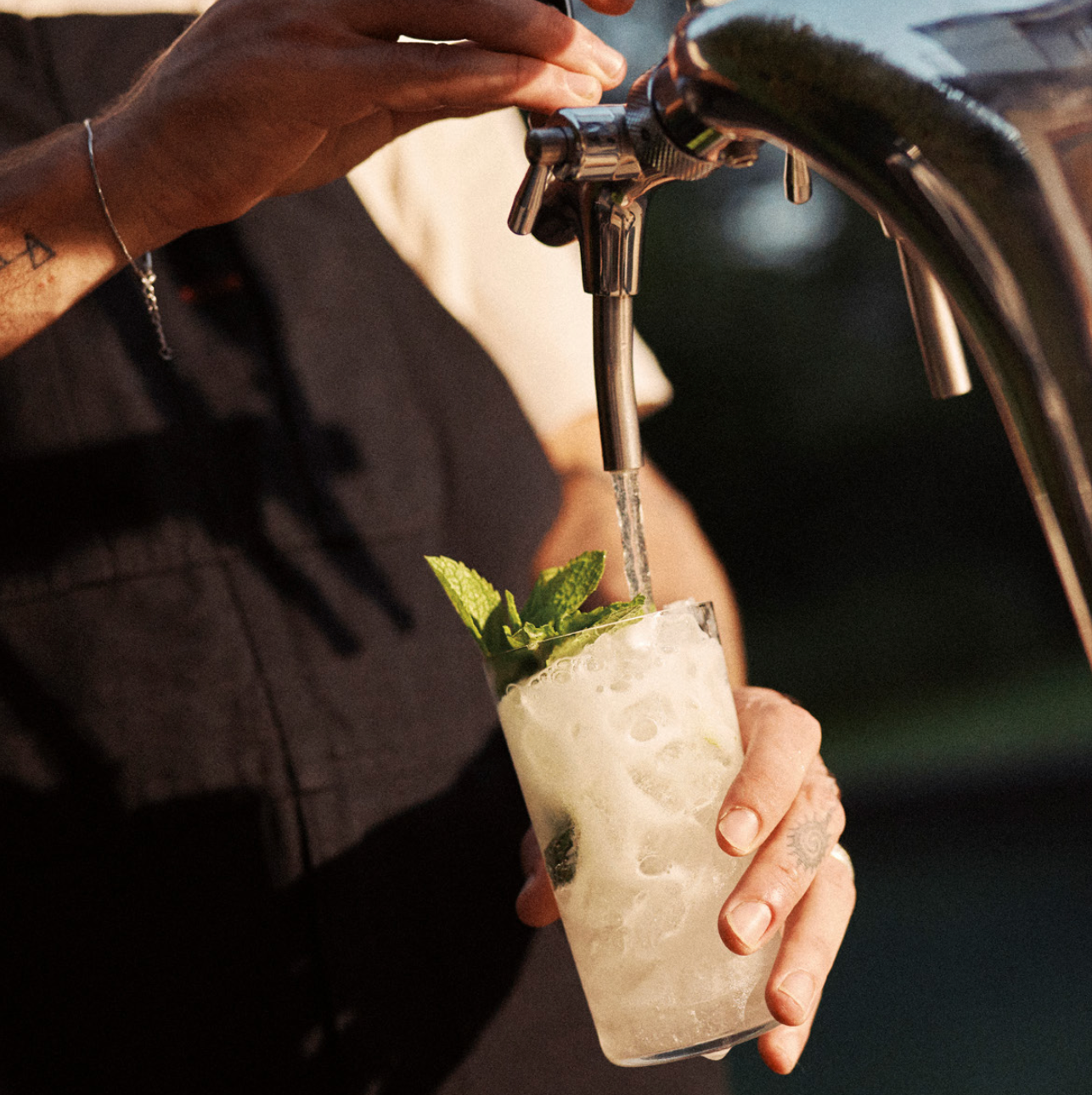 Mojito on tap cocktail
